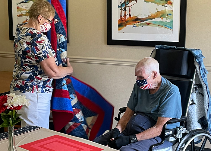 WWII Veteran Honored with Quilt of Valor